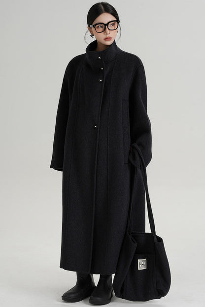 Temperament Stand-Up Woolen Coat
