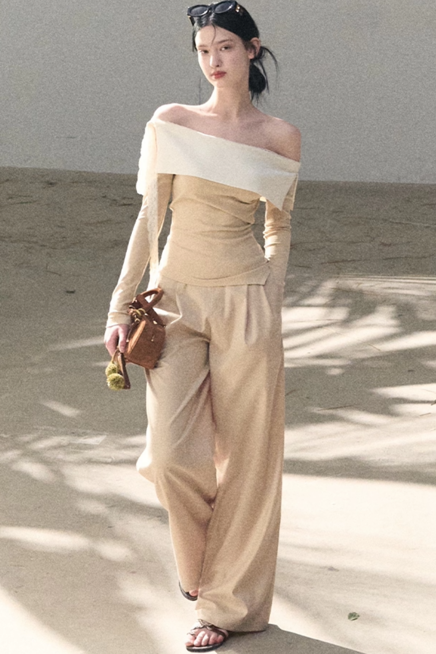 Sicilian Lace Knit Top Pants Set