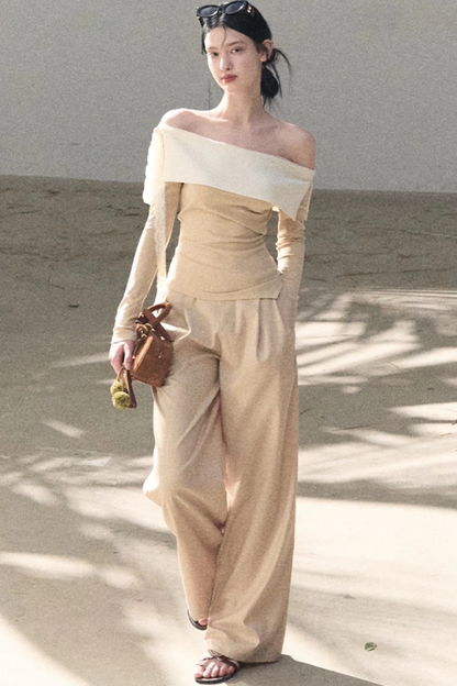 Sicilian Lace Knit Top Pants Set