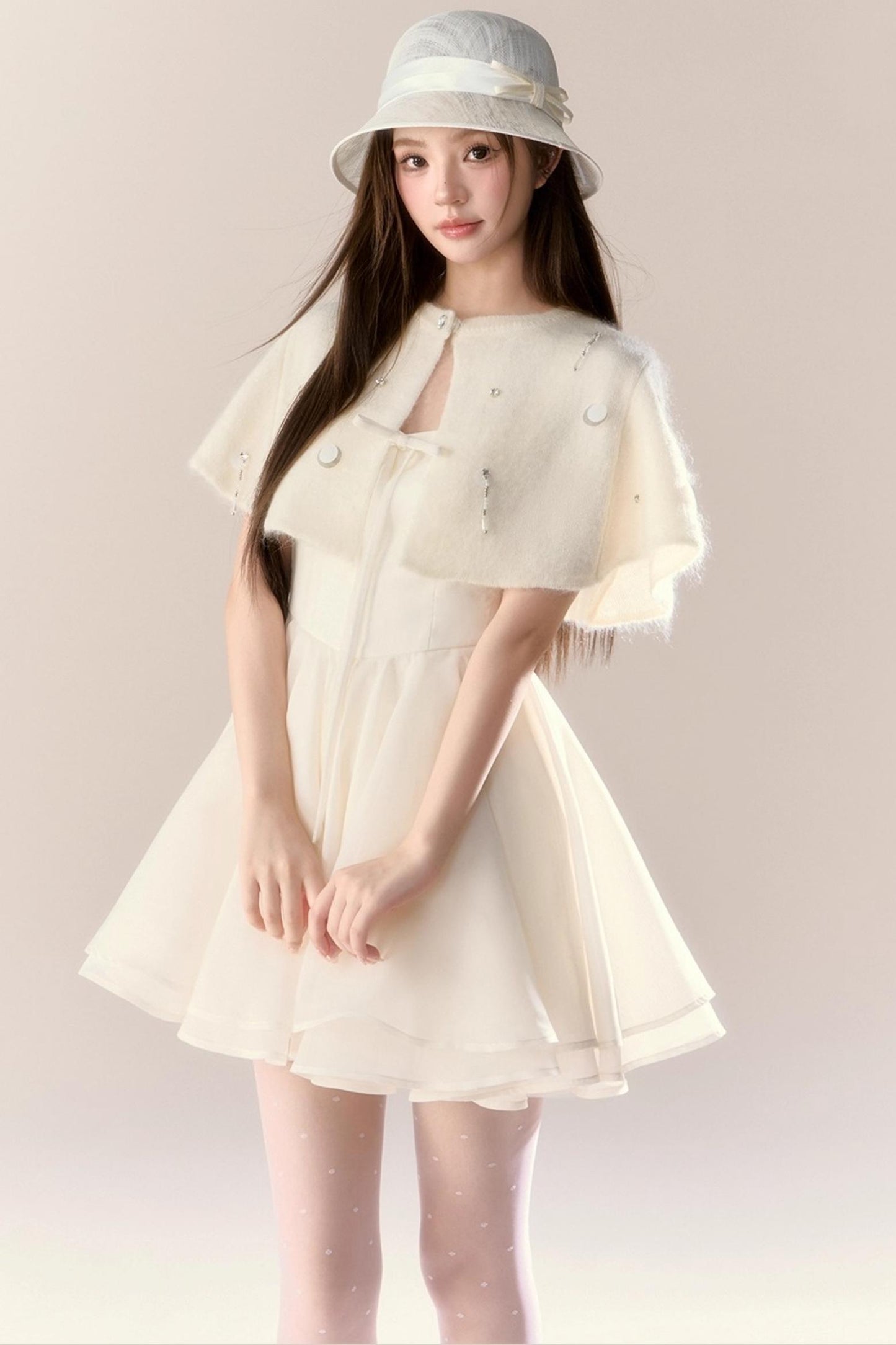 Blue Puff Dress Set-Up