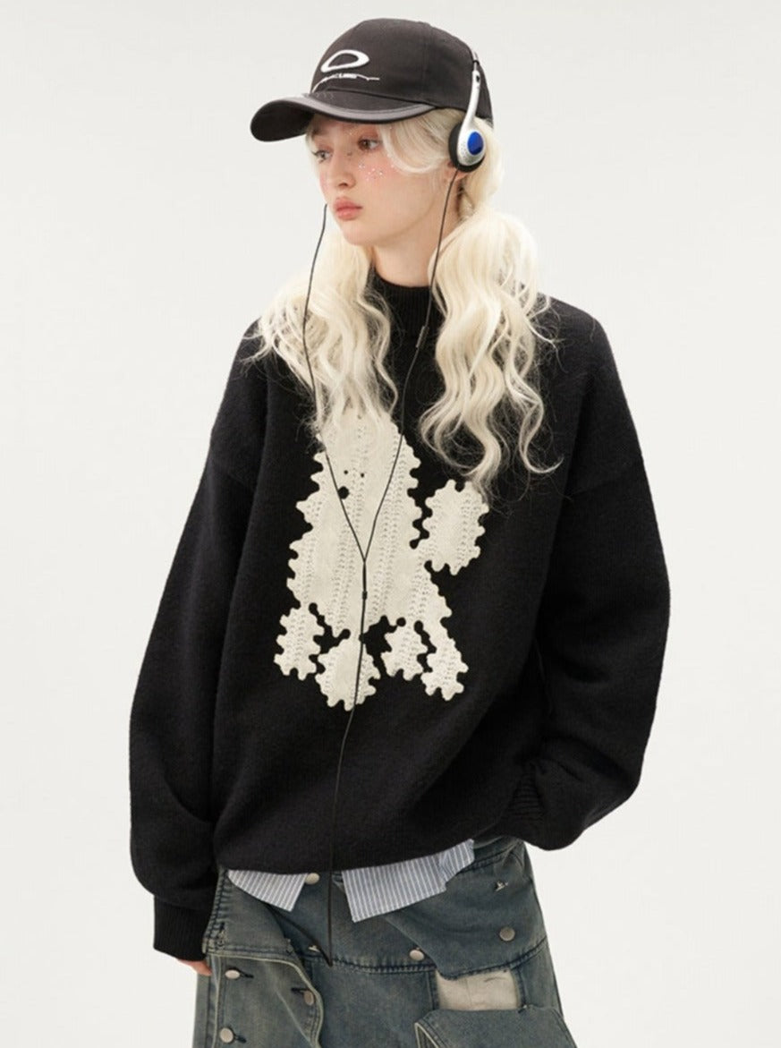 Pixel Dog Pullover Sweater