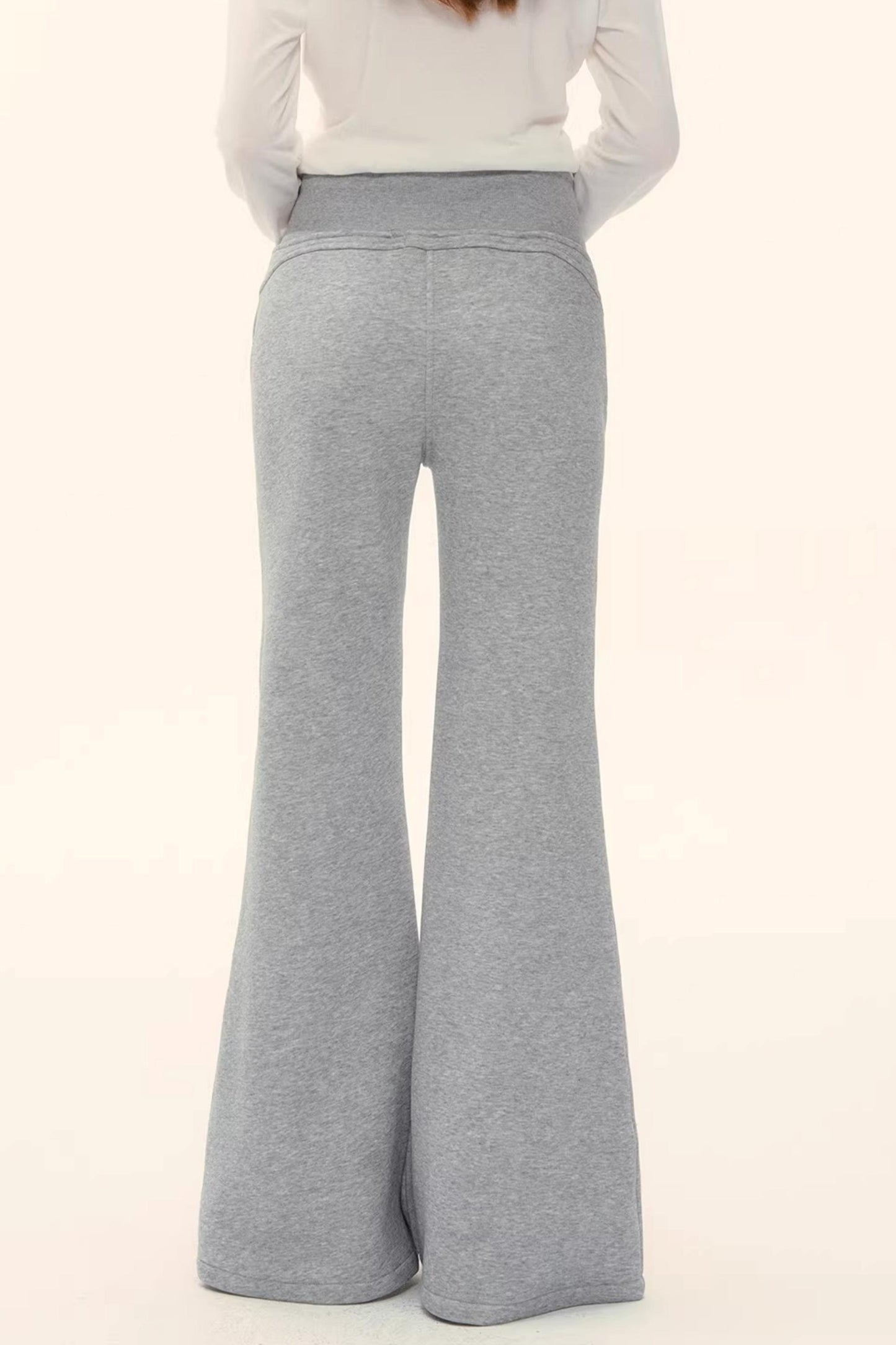 Fleece-Lined Flared Casual Pants