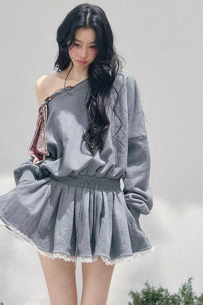 Spitzen-Ein-Schulter-Kleid