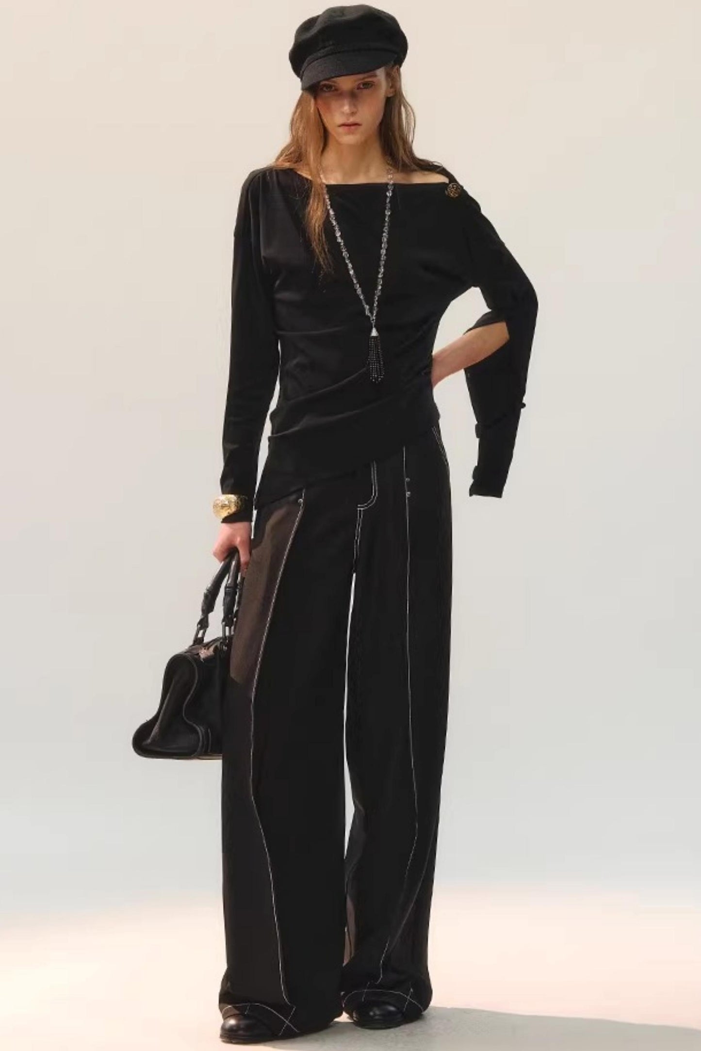 Golden Button Closure Top