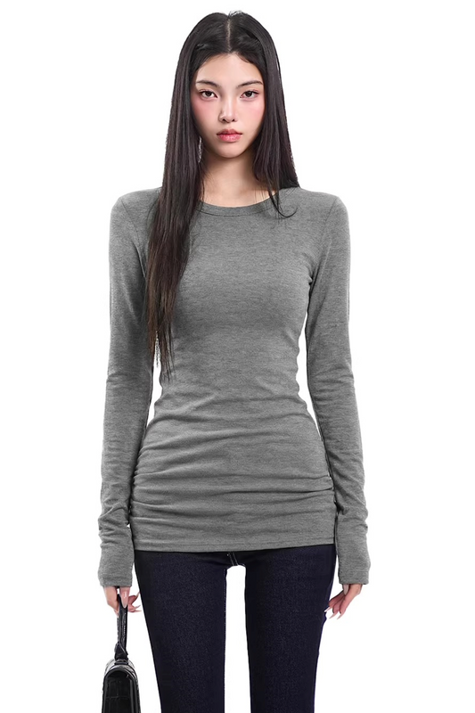 Gray Slim Autumn Sweater
