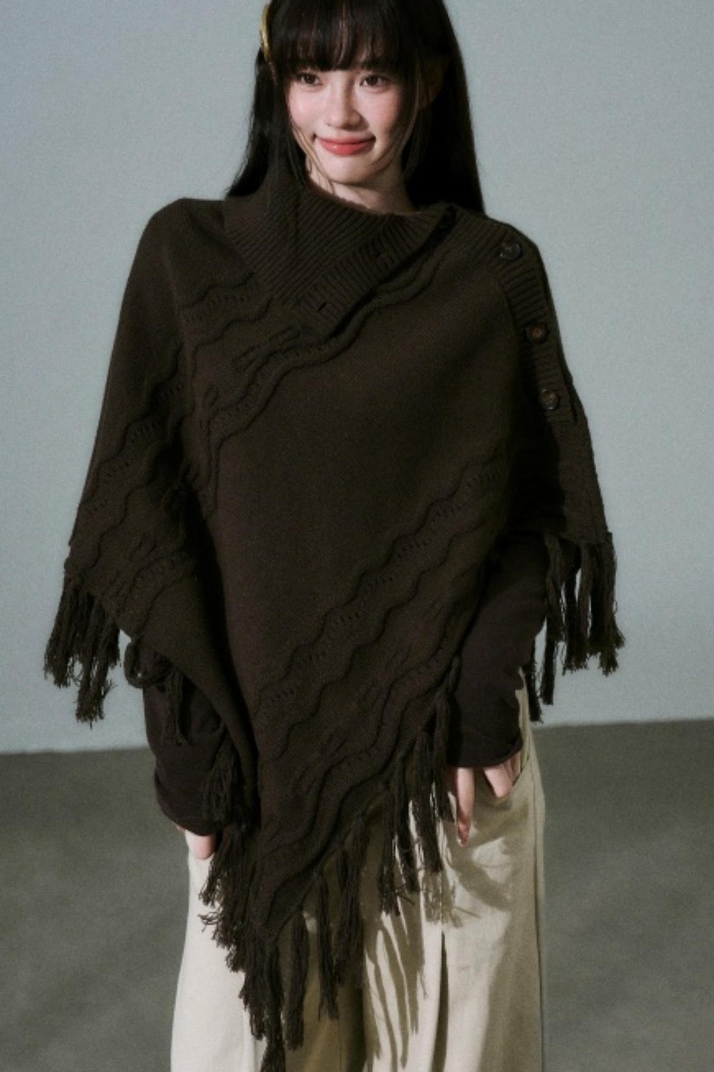 Lost Forest Wool Shawl Cape