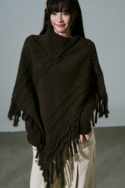 Lost Forest Wool Shawl Cape