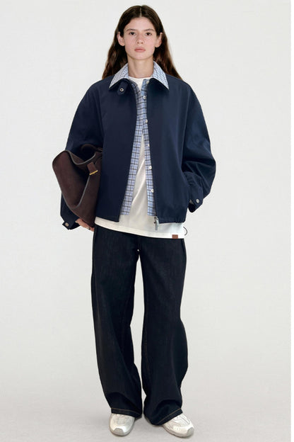 Autumn Check Cropped Jacket