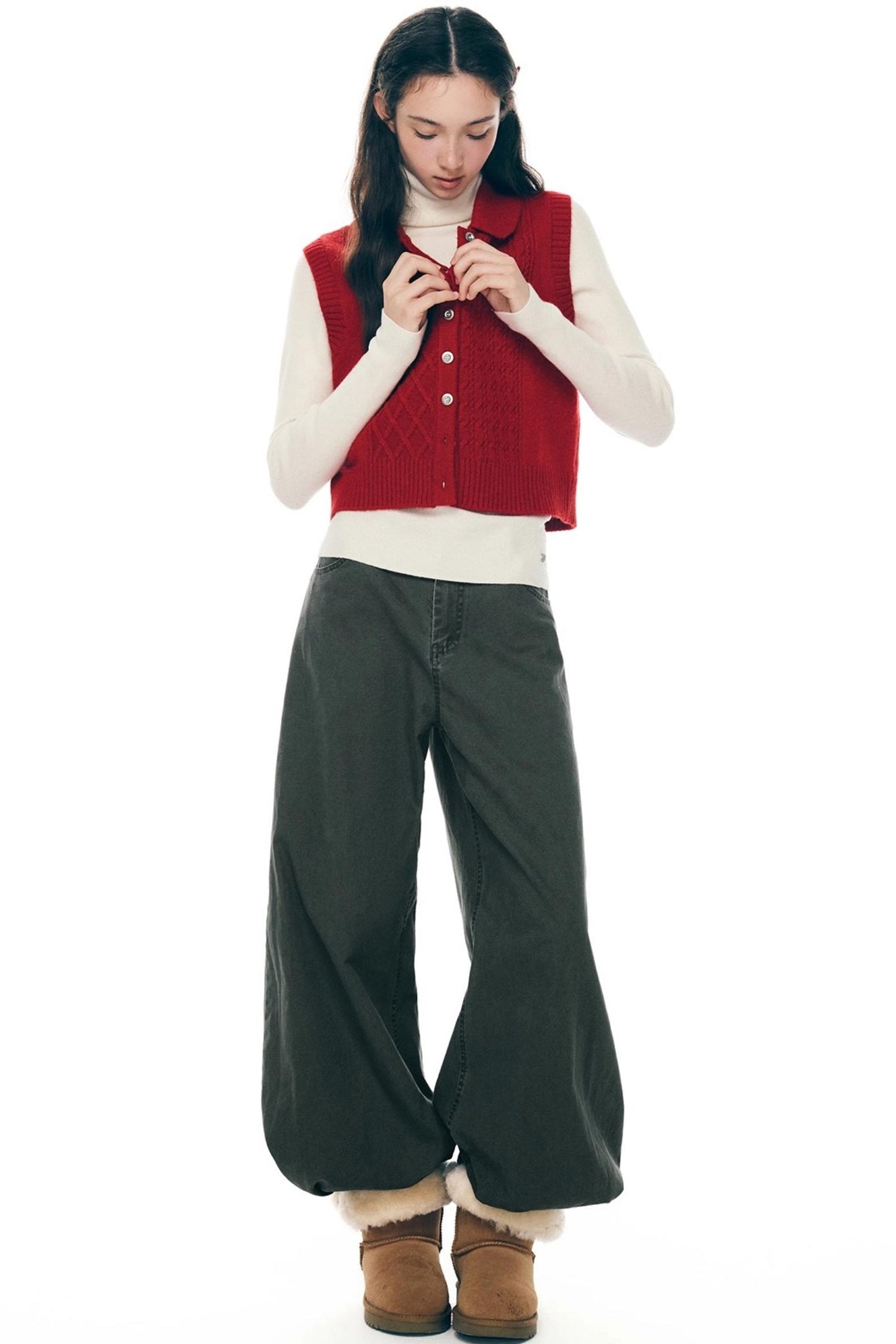 Love Color Notes Knitted Vest Jacket