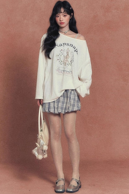 Cute Bunny Print Long Sleeve T-Shirt