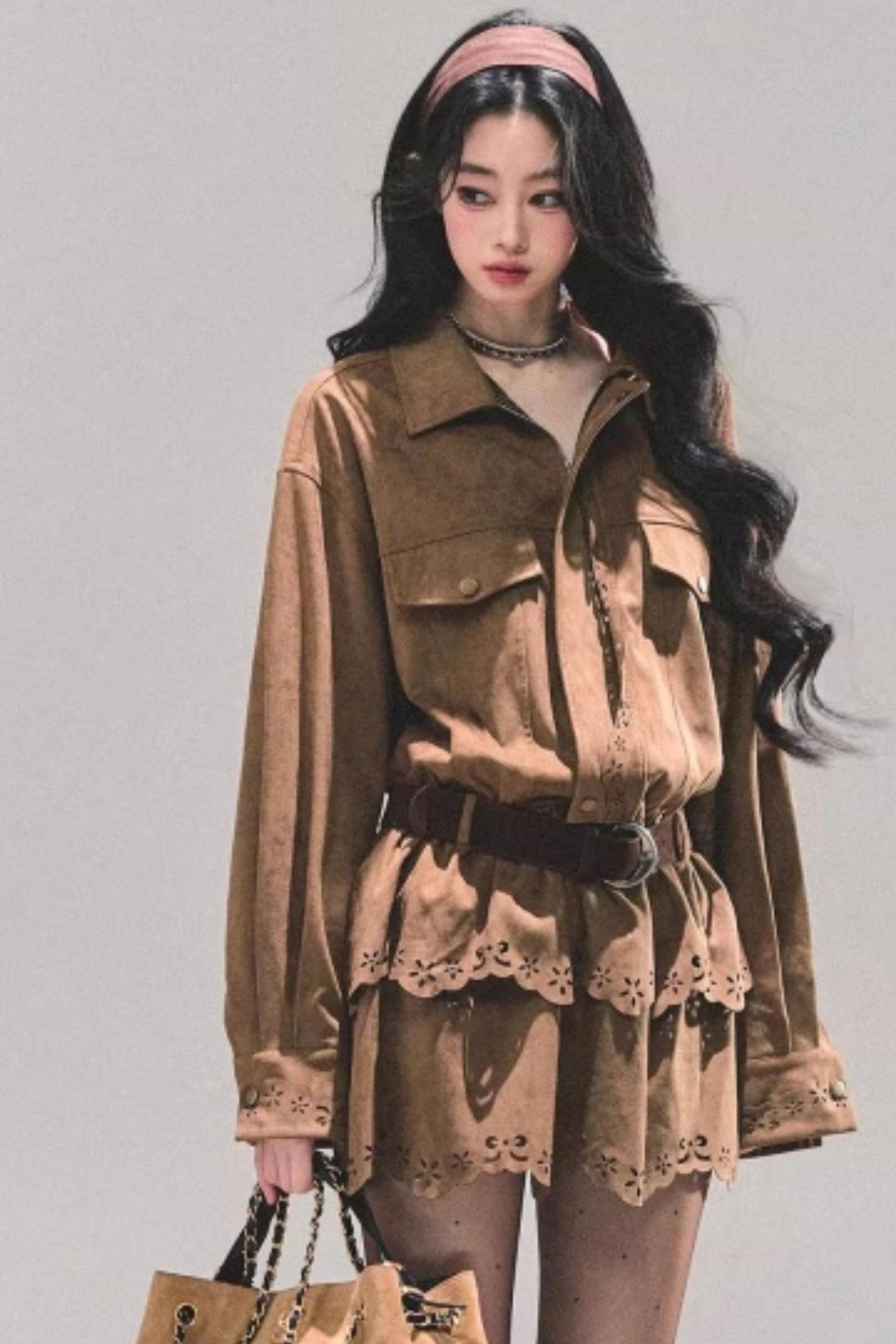 Cowhide Velvet Winter Dress