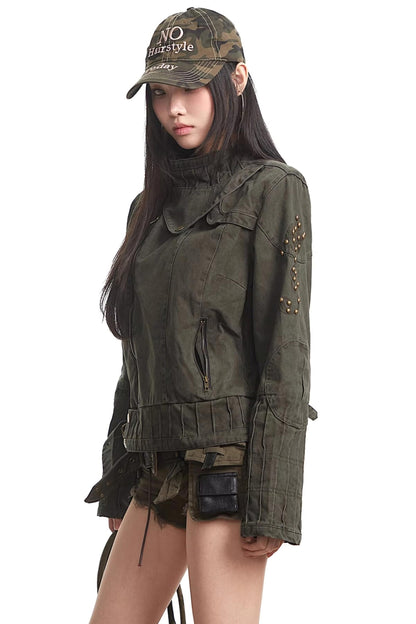 Army Green Rivet Jacket