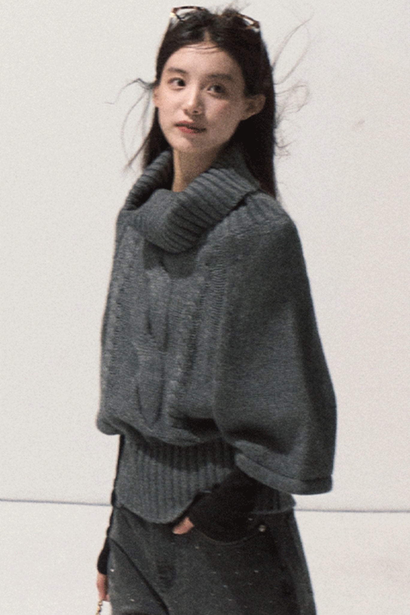 Retro Knit Twist Sweater