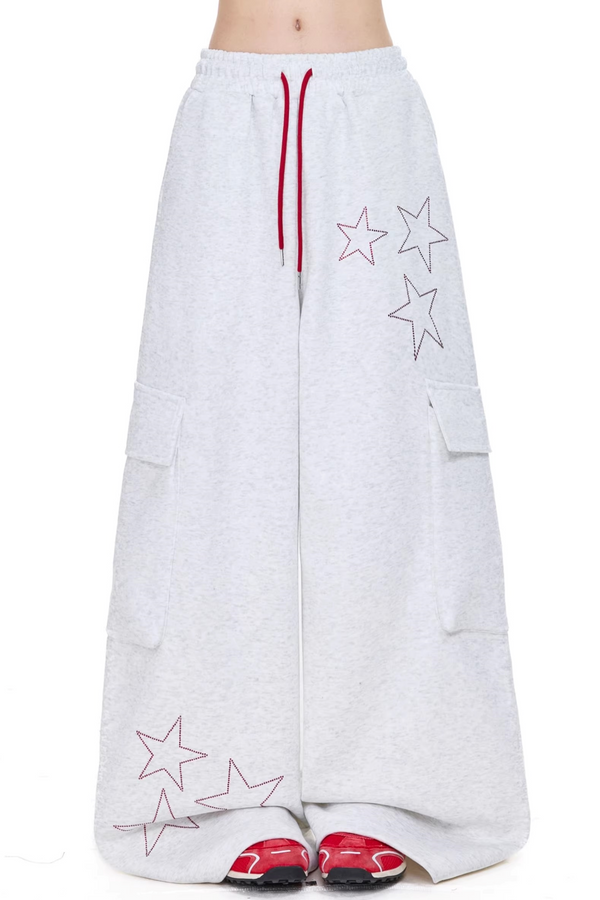 Retro Star Print Sweatpants