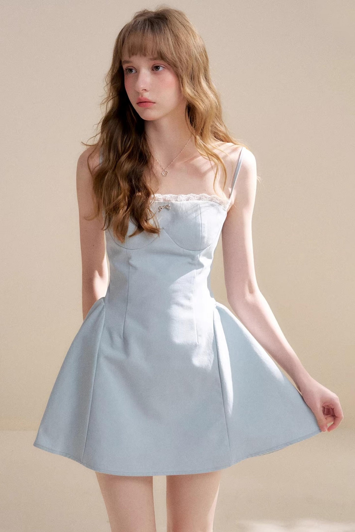 French Lace Ruched Dress