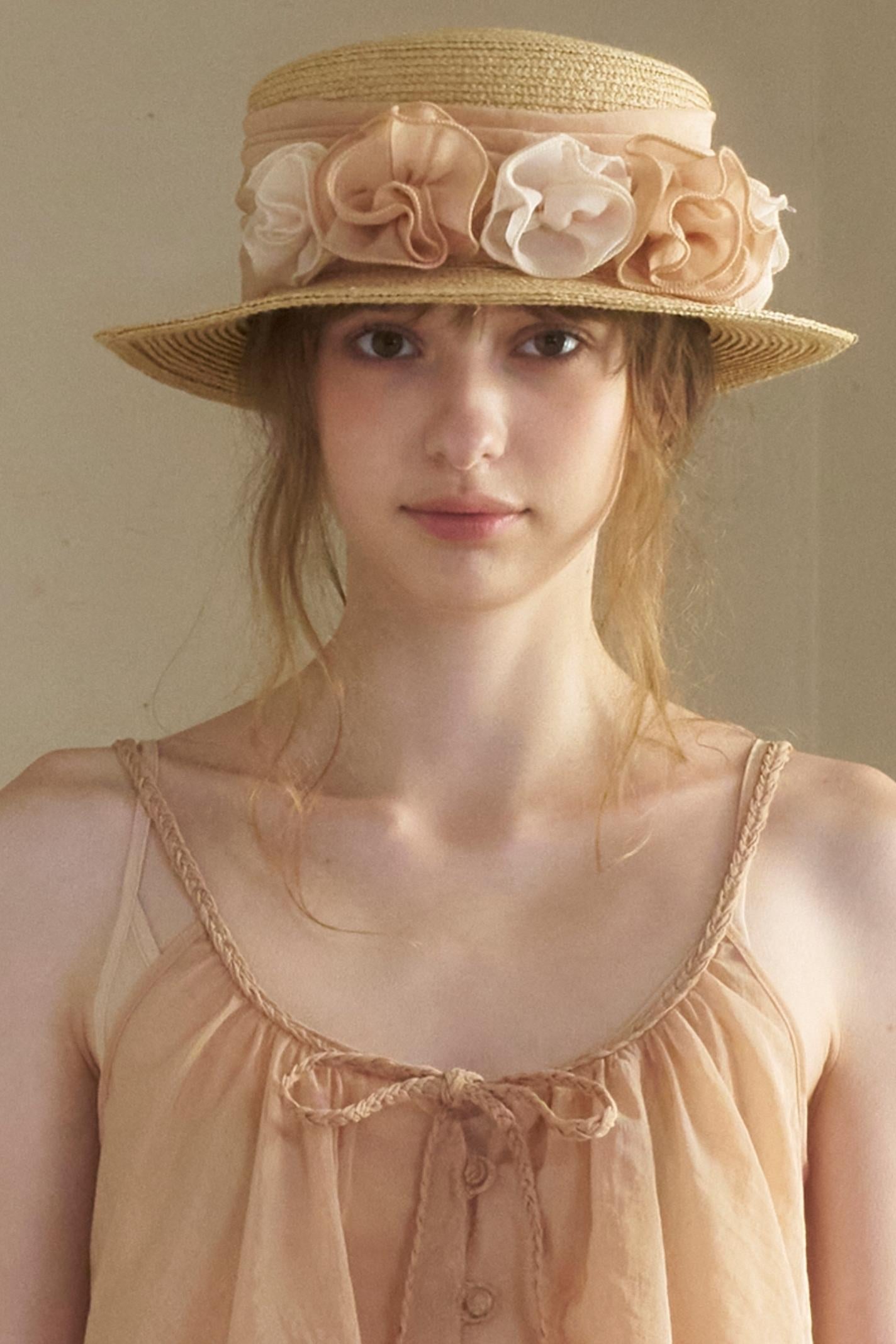 Vintage Flower Woven Raffia Sun Hat