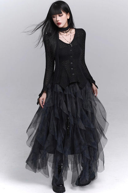 Irregular Hem Concert Skirt