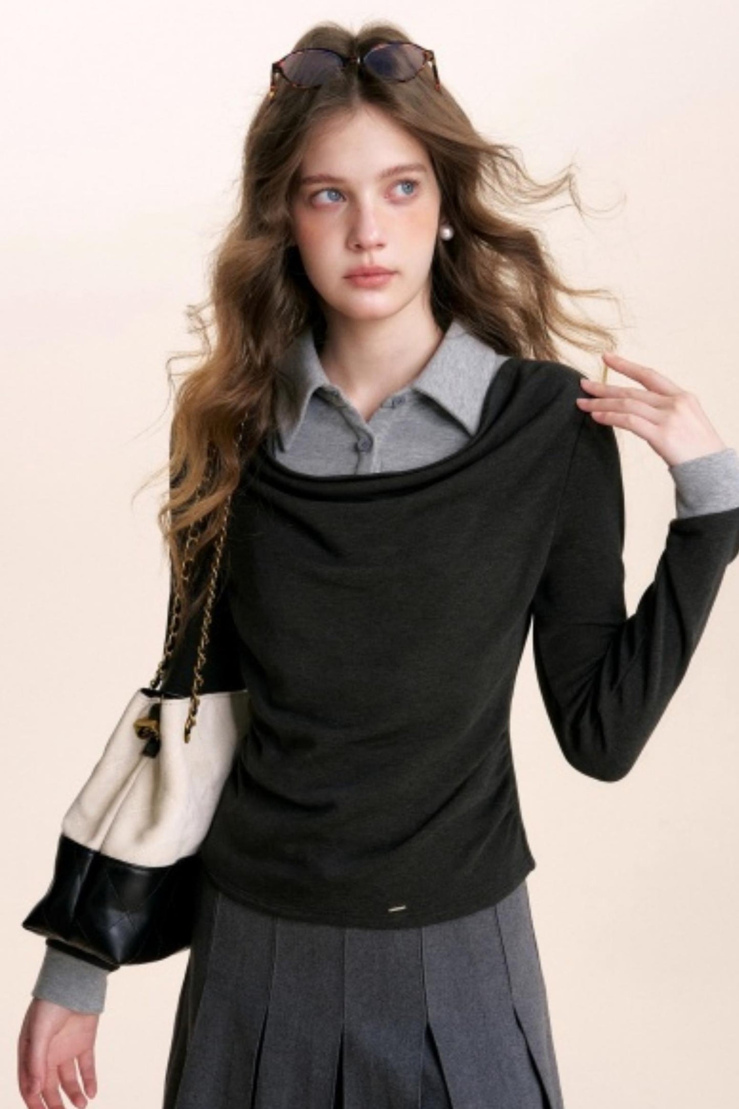 Color-Blocking Knit Top