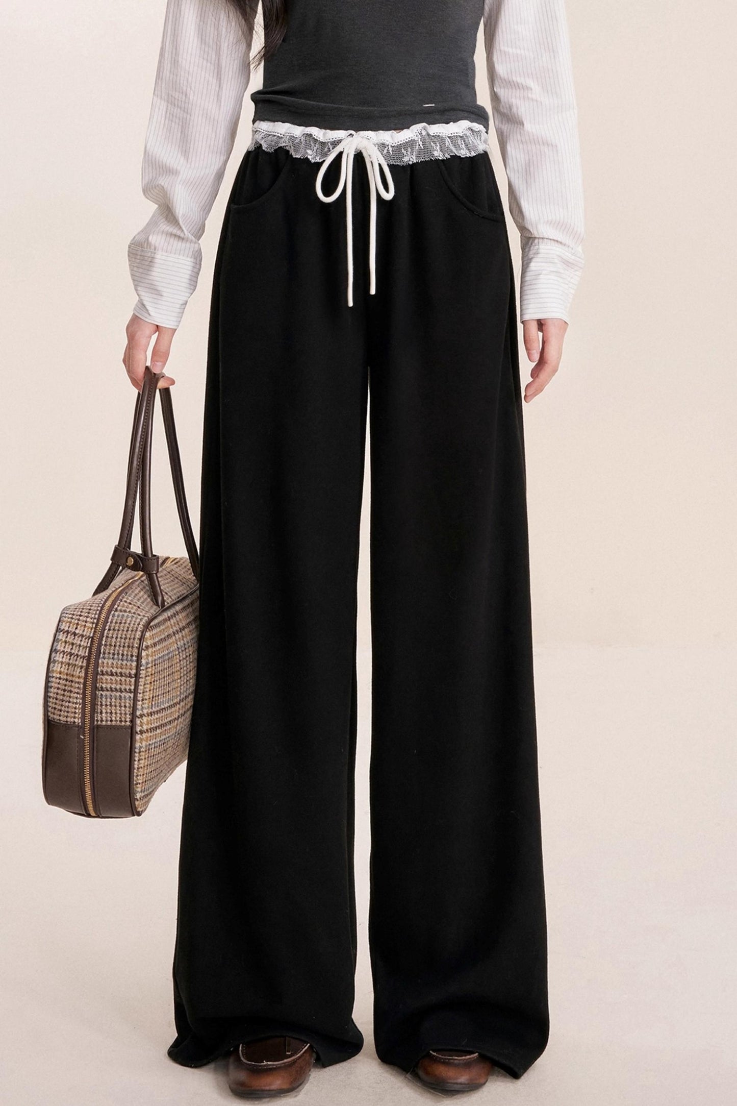 Romantic Lace Wide-Leg Pants