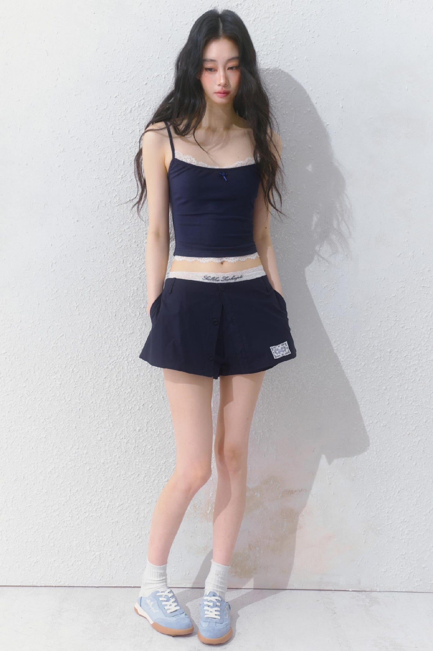 Sporty Strap Knit Top Set-Up