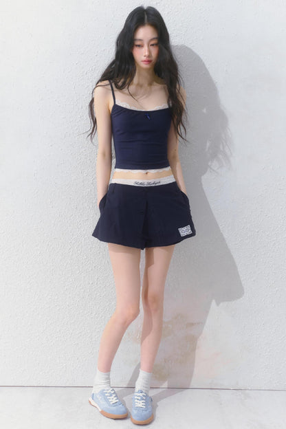 Sporty Strap Knit Top Set-Up