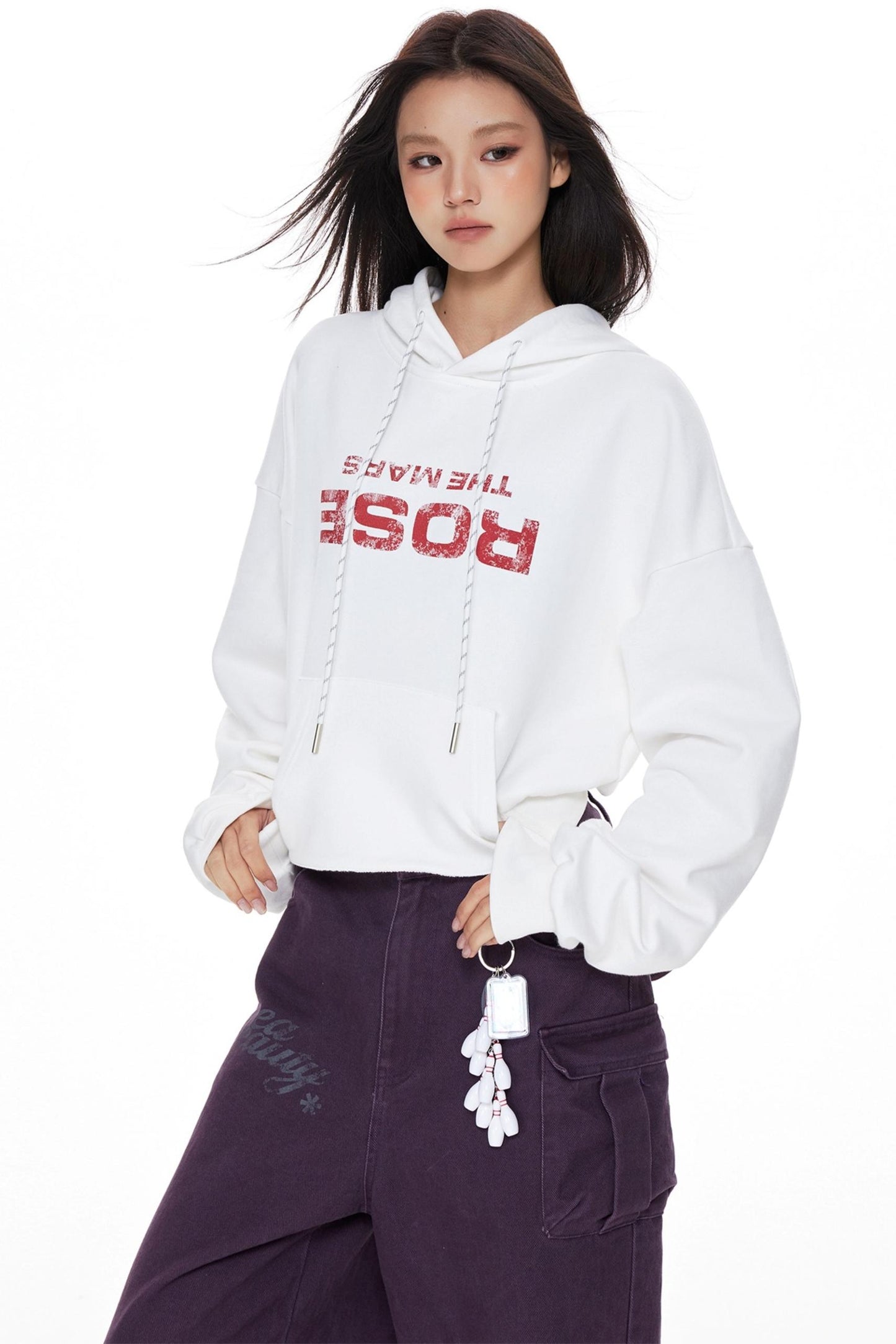 Vintage Red Hooded Sweatshirt