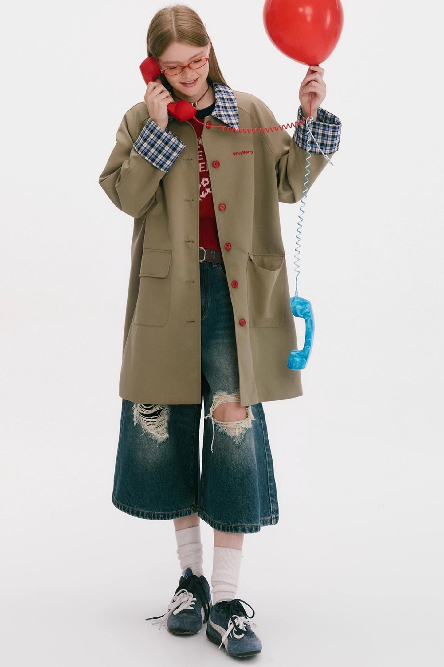 Vintage Plaid Long Coat