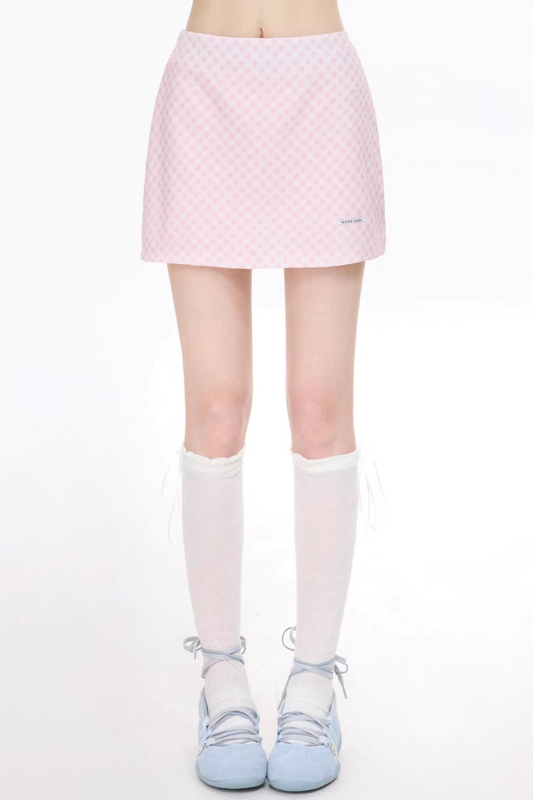 Polka Dot A-Line Mini Skirt