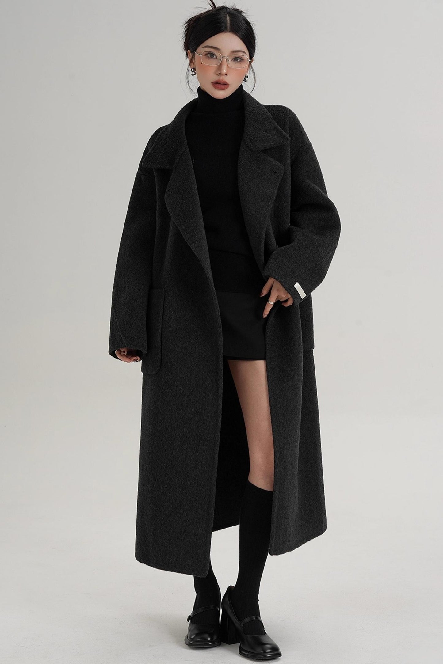 Elegant High-Neck Wool Coat