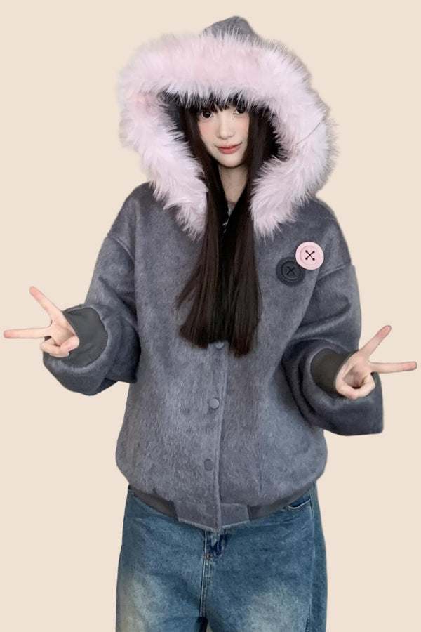 Autumn Vintage Hooded Cardigan