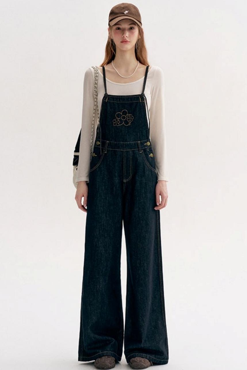 Lazy Floral Wide-Leg Pants