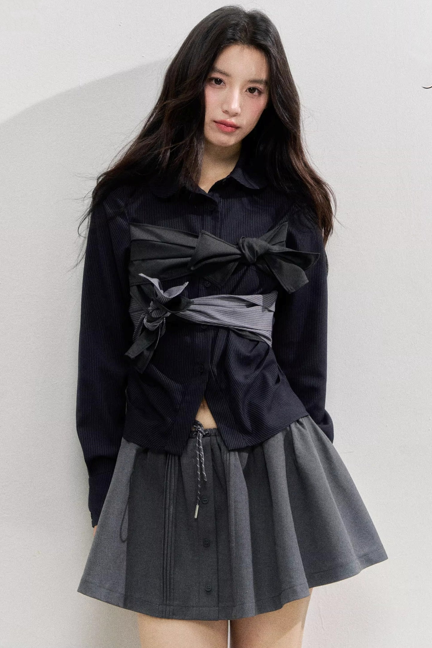 Butterfly Strap Long-Sleeved Shirt