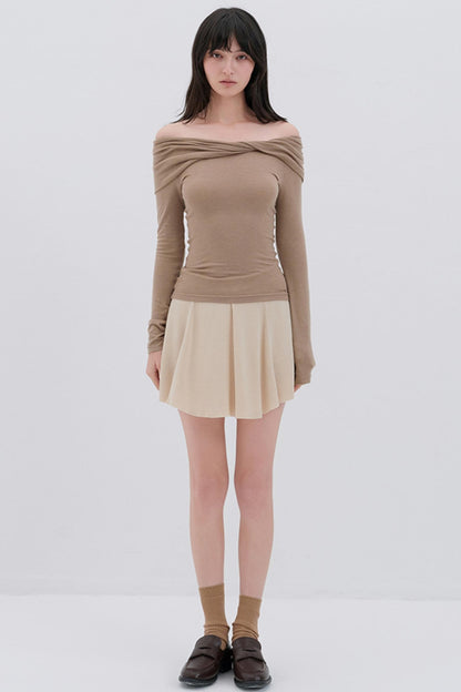 Korean Pleated Midi Skirt