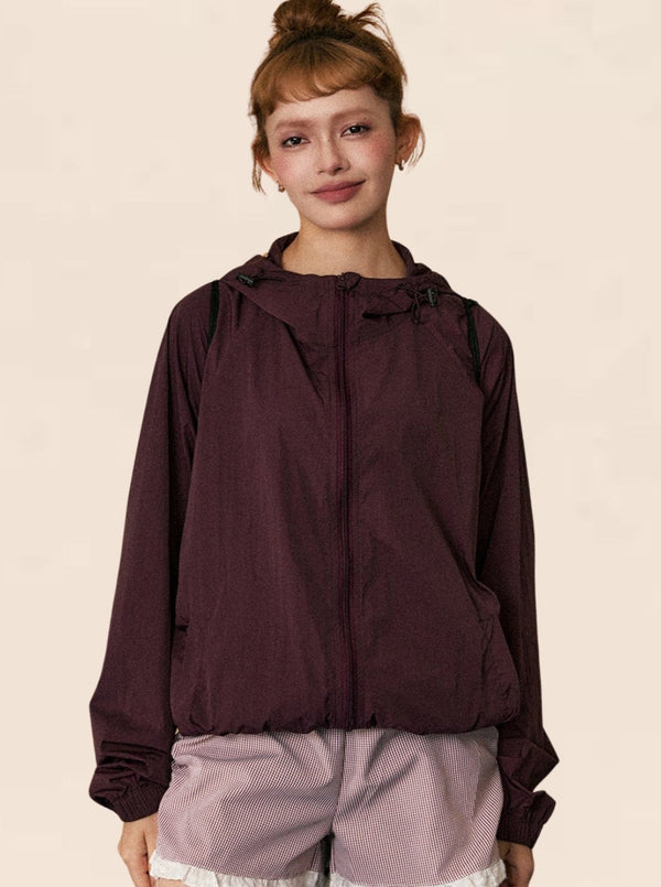 Hooded Drawstring Jacket