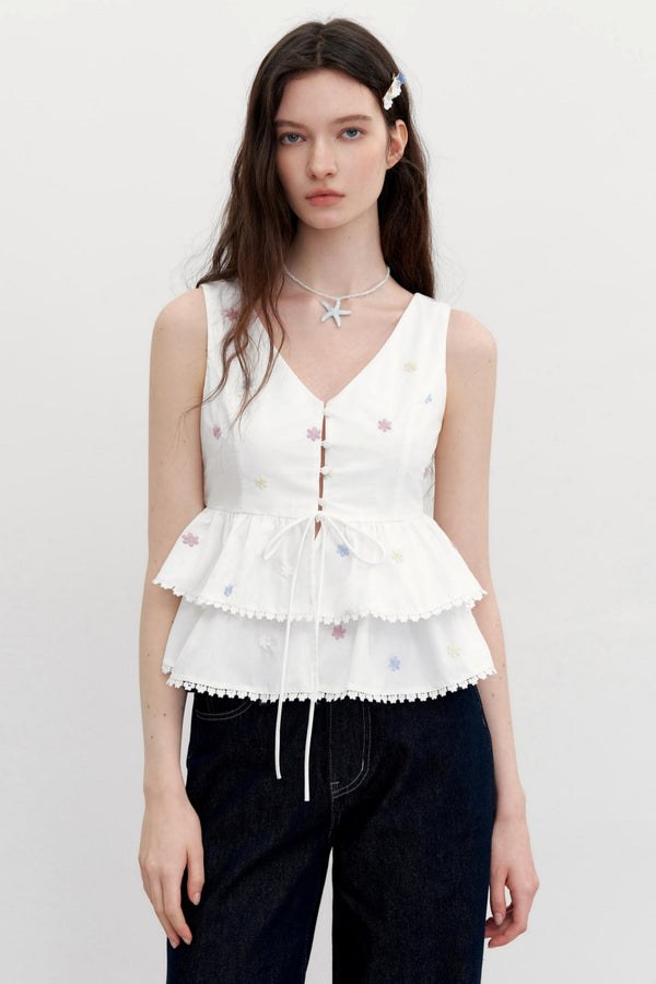 Colorful Lace Summer Shirt