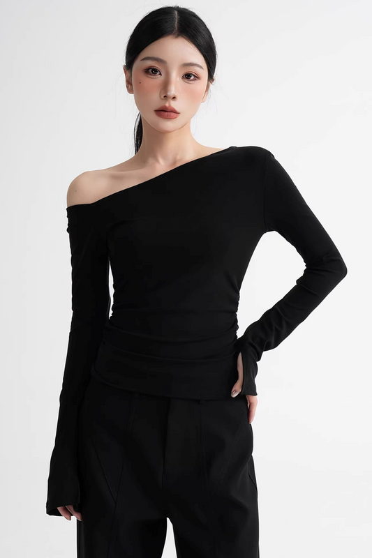 Tencel Asymmetrical Flared Top