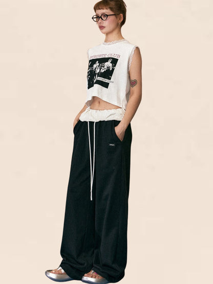 American Wide-Leg Mop Sweatpants