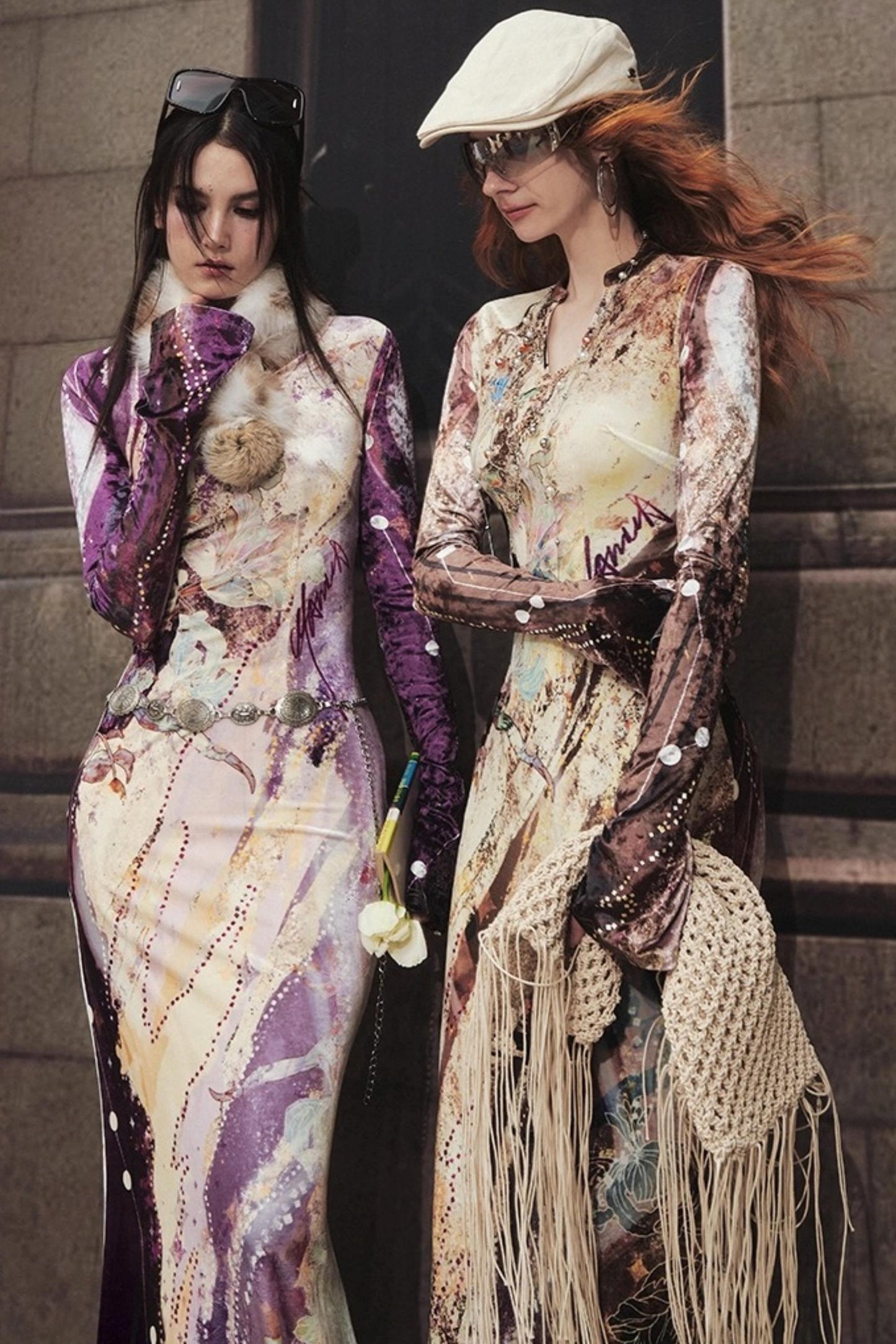 Velvet V-Neck Mermaid Dress