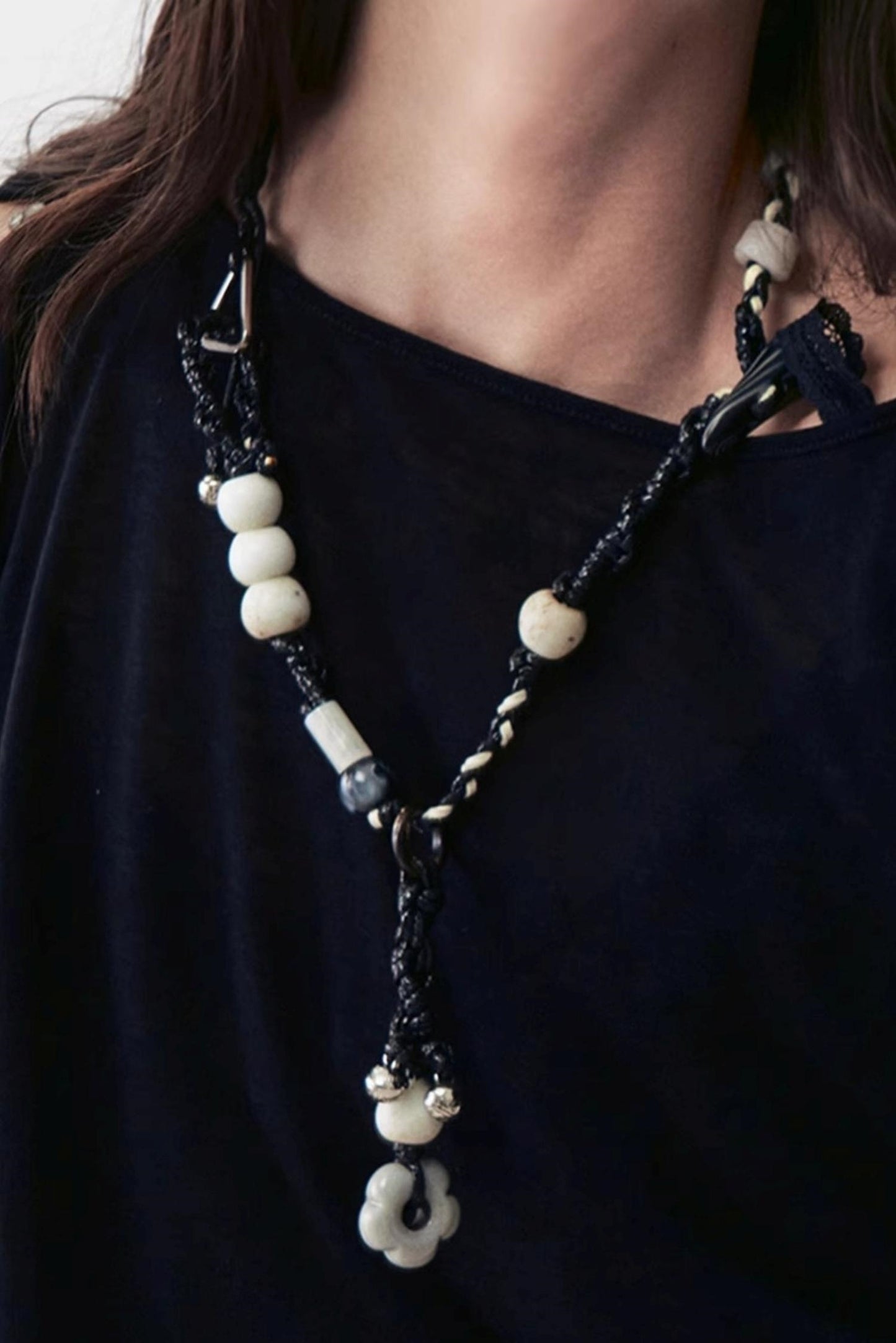 Heart Knitting Glass Necklace