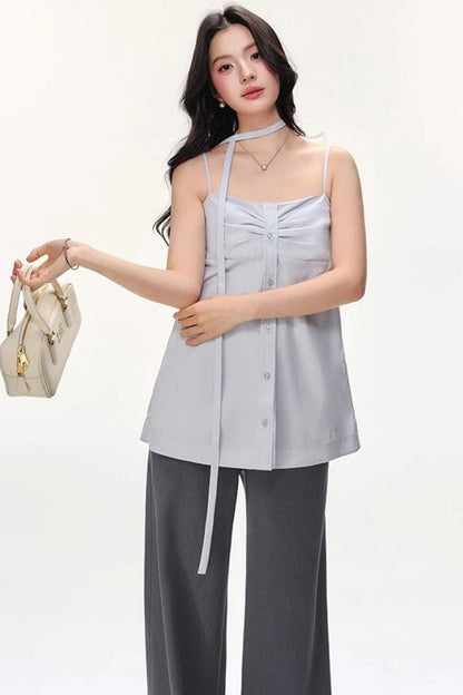 Luxe Halter Top Pants Set-Up