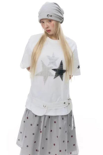 Star Patch Embroidered T-Shirt