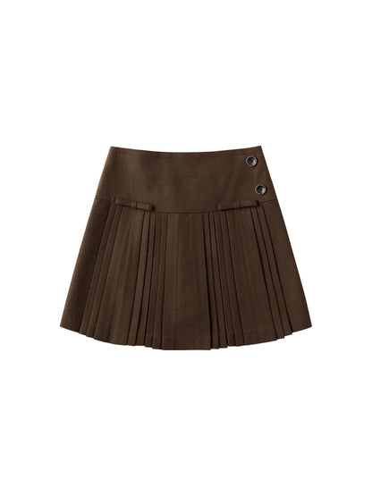 LOLOL ® 24FW2024 Preppy Bow A-Line Skirt Women's Small Man Short Pleated Skirt Skirt