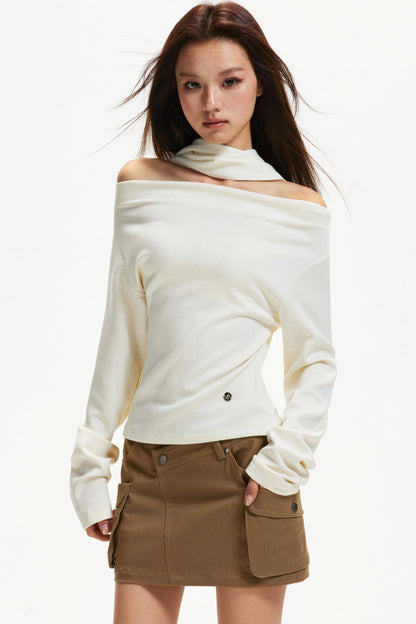 Elegant Off-Shoulder Knit Top