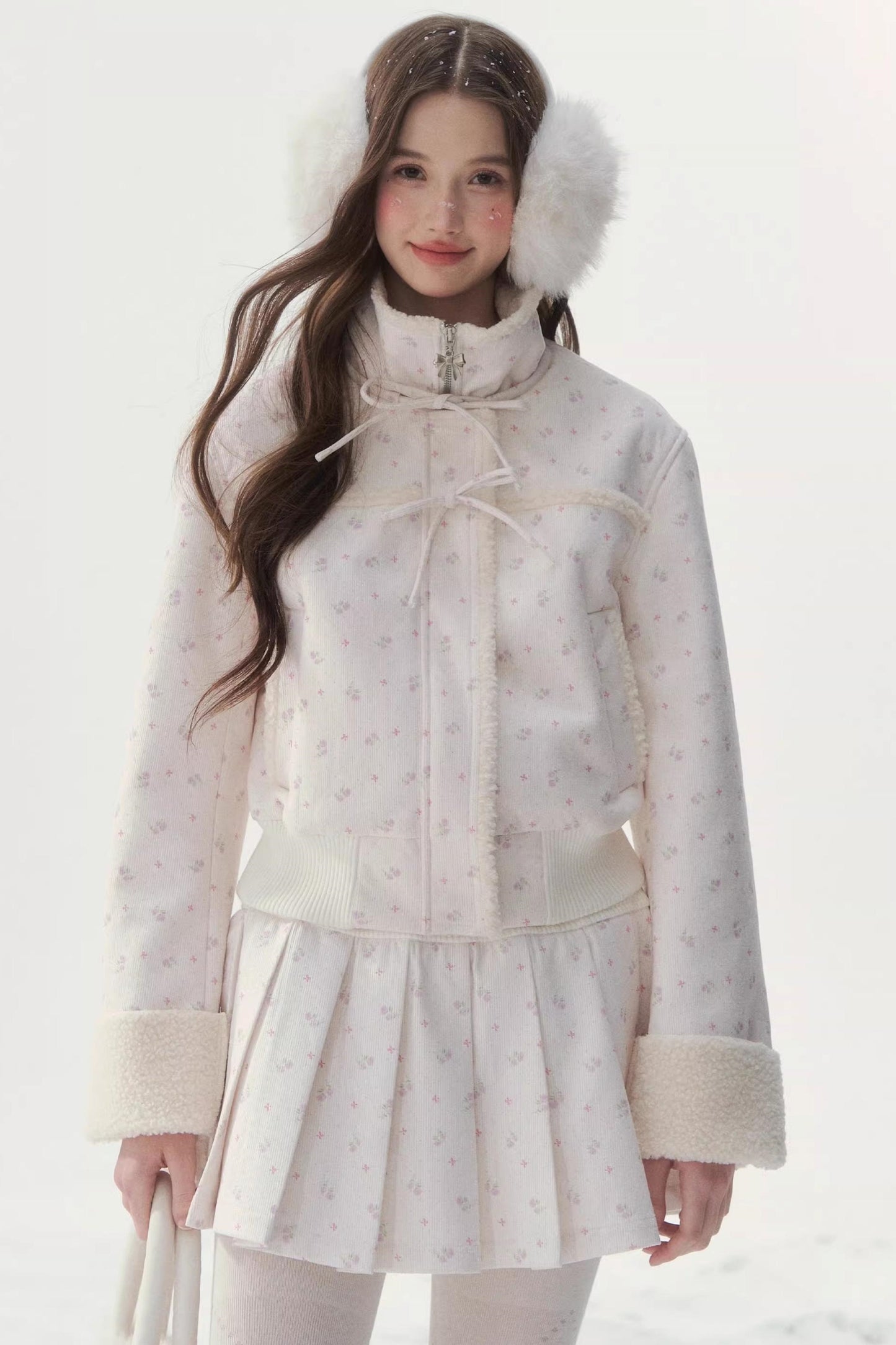 Retro Floral Patchwork Jacket Set-Up