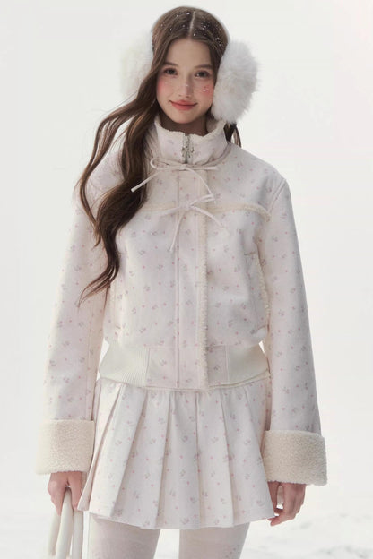 Retro Floral Patchwork Jacket Set-Up