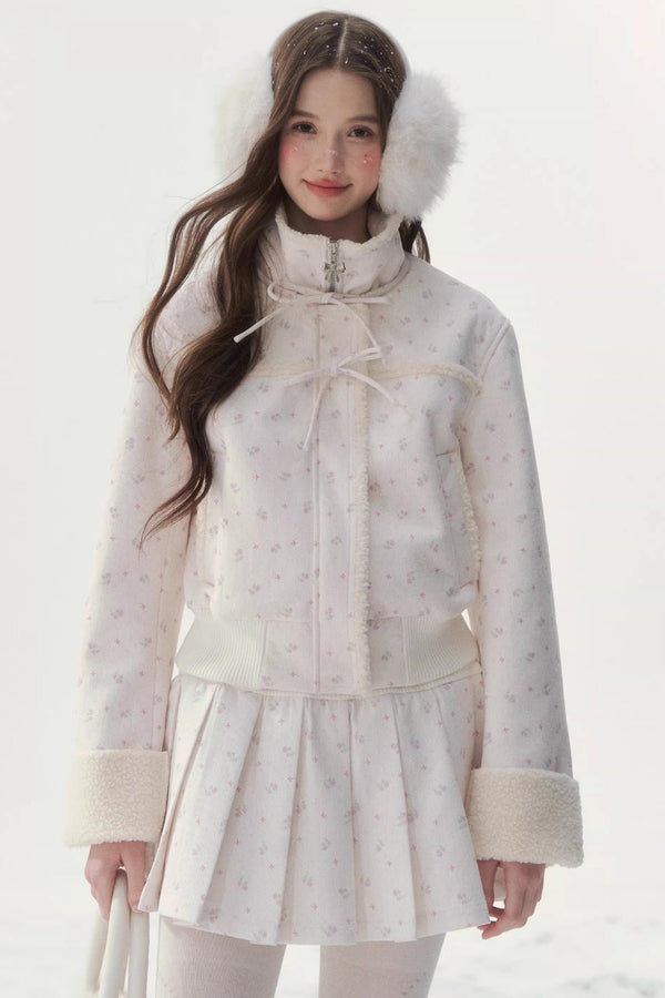 Retro Floral Patchwork Jacket Set-Up