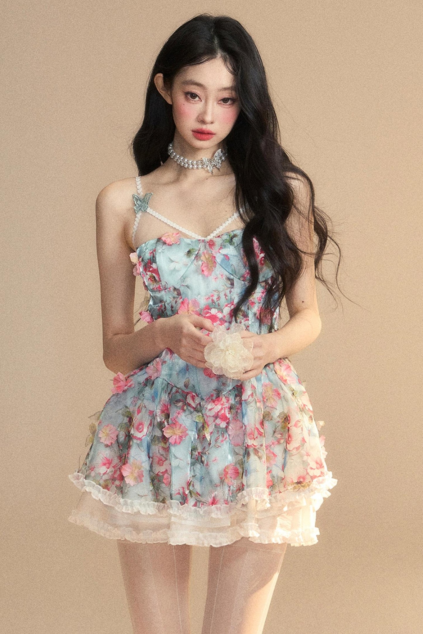 Vintage Floral Garter Dress
