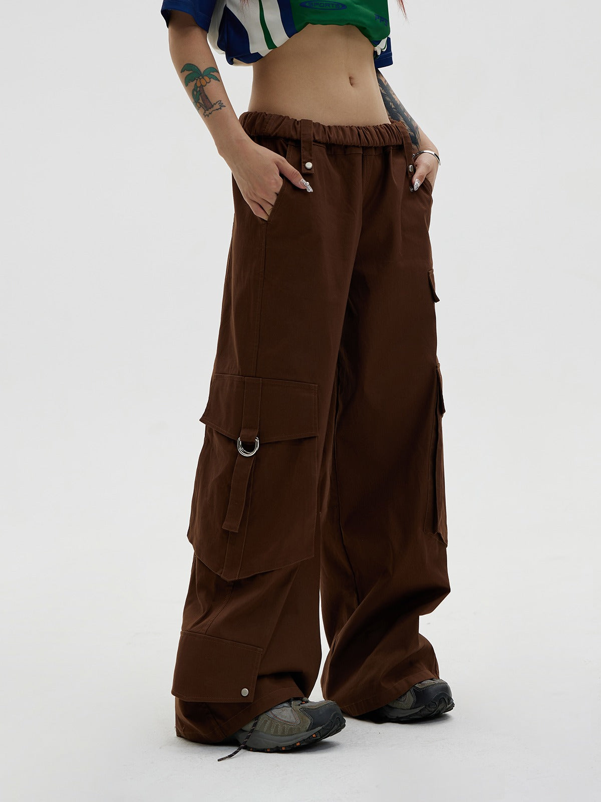 American vintage multi-pocket cargo pants