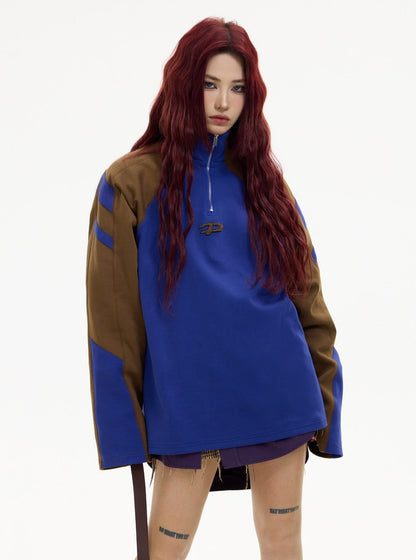 American sport logo loose pullover coat