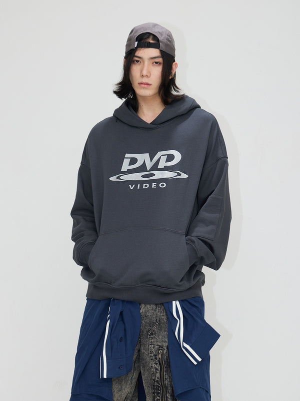 Silicone print hidden zipper structure hooded jacket